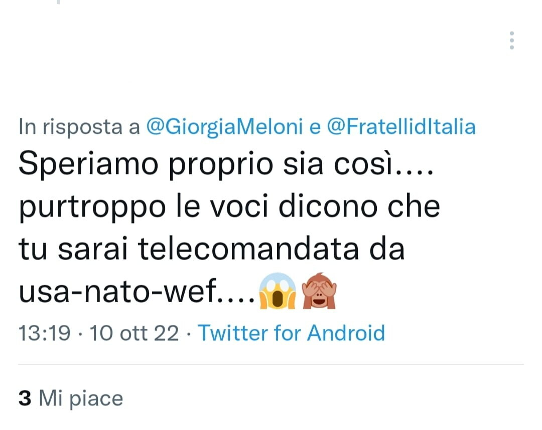 Screen da Twitter&nbsp;