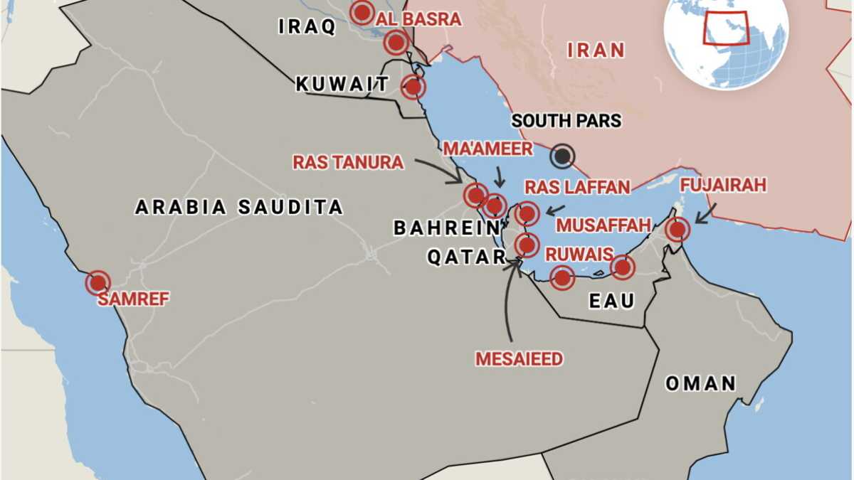 Immagine di La guerra dell'Iran all'energia. Una mappa delle infrastrutture colpite o chiuse nel Golfo