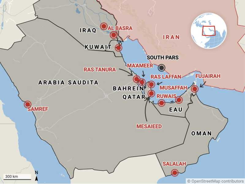 La guerra dell'Iran all'energia. Una mappa delle infrastrutture colpite o chiuse nel Golfo