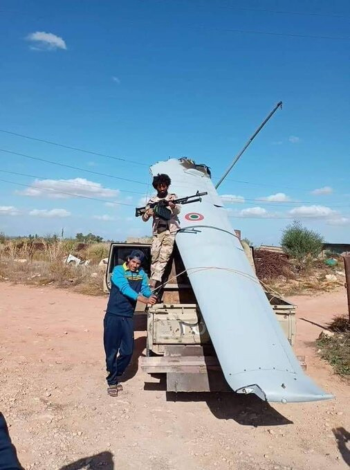 Il drone italiano abbattuto poche ore fa a Tarhouna