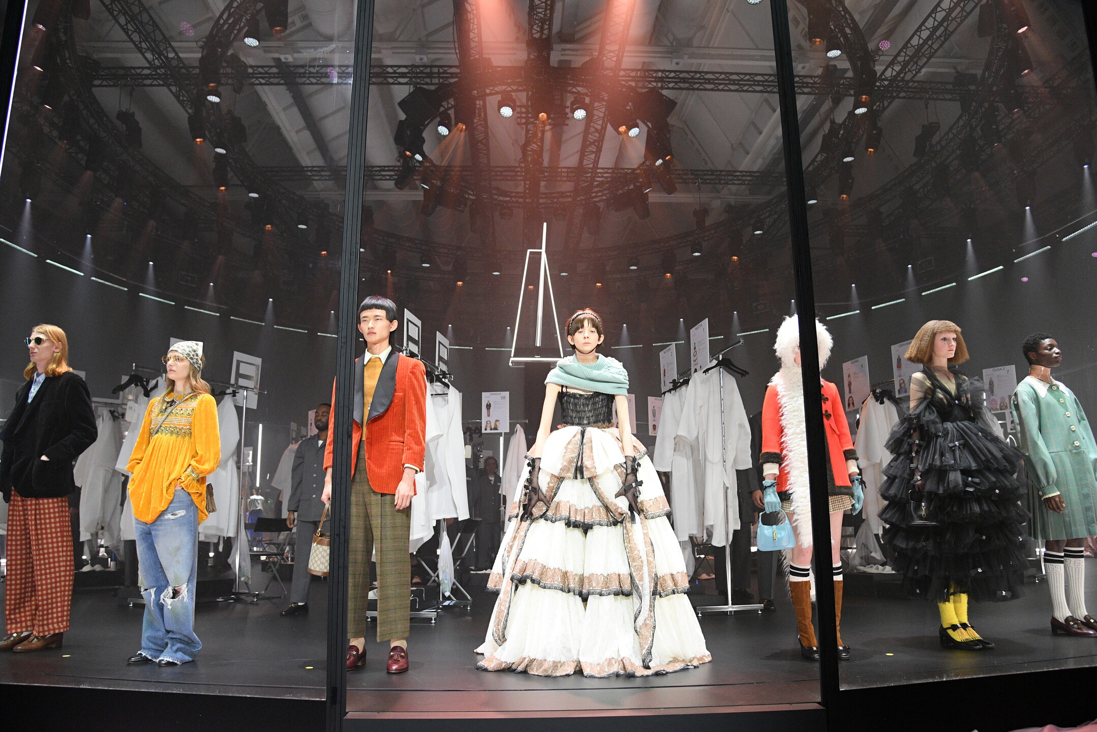 Un momento della sfilata di Gucci