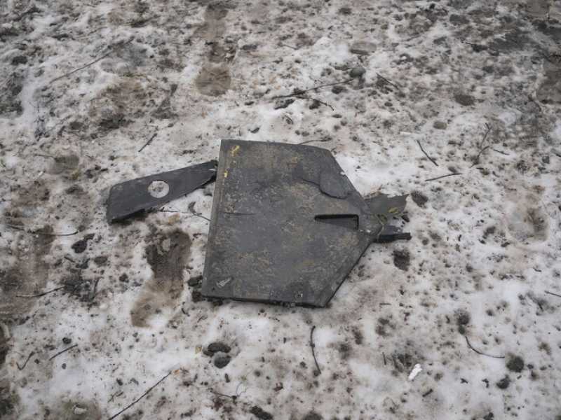 Un frammento di un drone Shahed. Foto Getty<br />