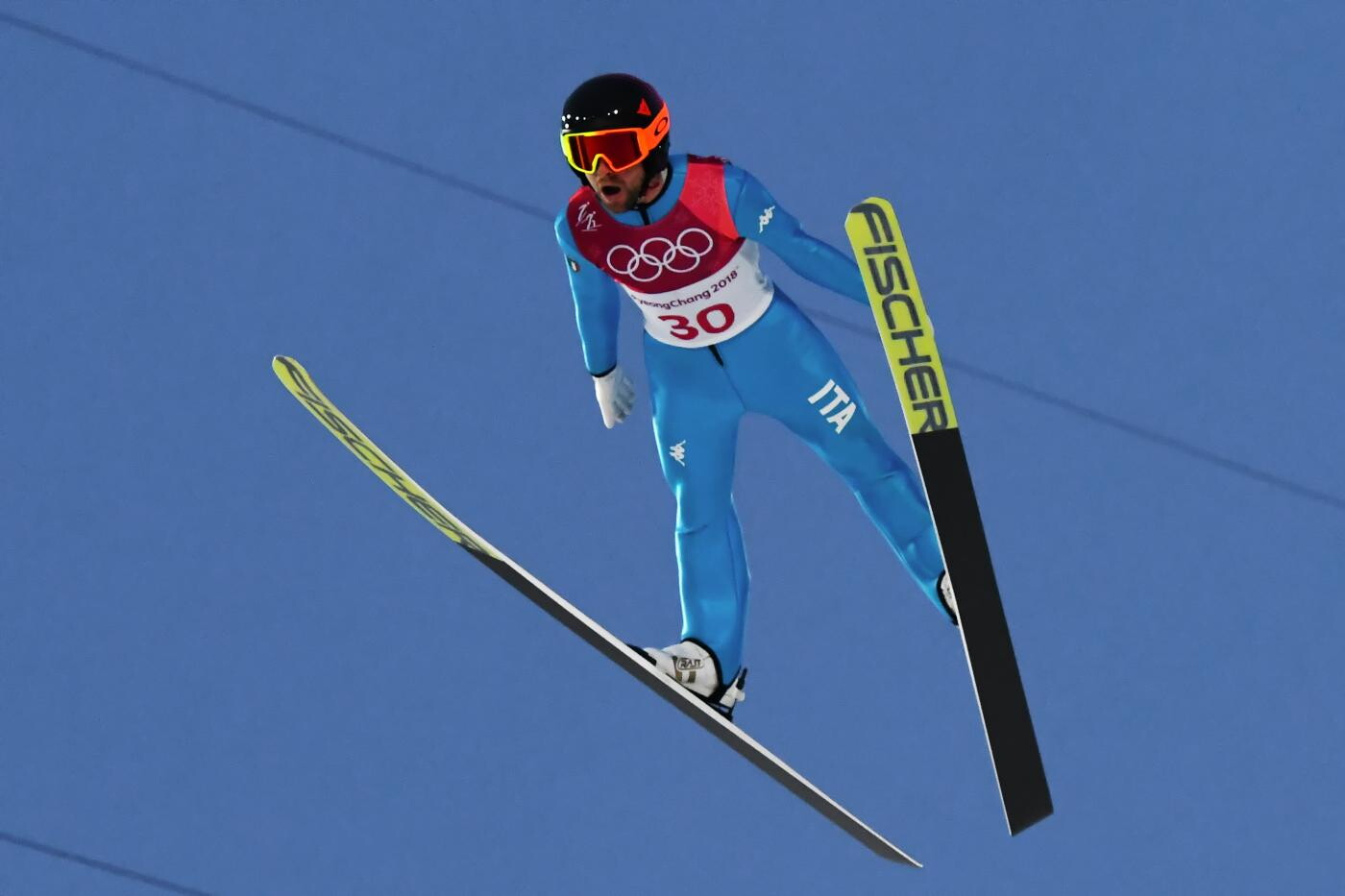 Giochi olimpici invernali di PyeongChang 2018 Combinata nordica- salto nella foto: Alessandro Pittin (LaPresse/ Gian Mattia D'Alberto)