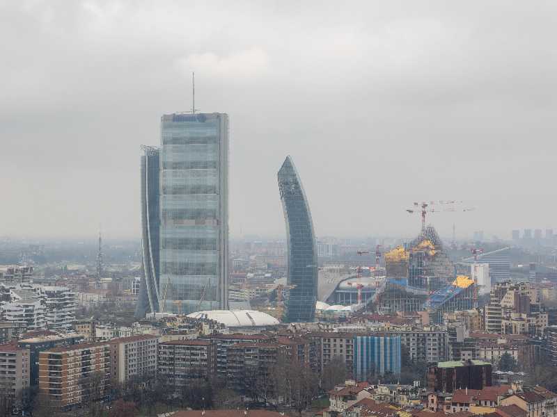 City Life,. Visita alla Torre Branca - Milano, Italia (foto Stefano Porta / LaPresse)