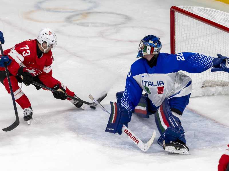Damian Clara a Milano-Cortina 2026 (Foto Ansa)