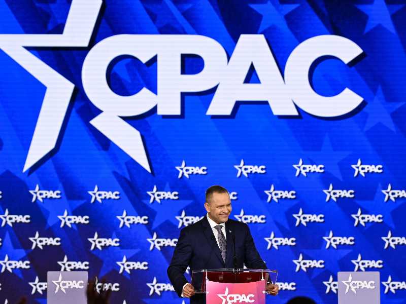 epa12857673 President of the Republic of Poland Karol Nawrocki speaks at the Conservative Political Action Conference (CPAC) in Dallas, USA, 28 March 2026. President Karol Nawrocki is on a working visit to the United States of America. EPA/Adam Warzawa POLAND OUT