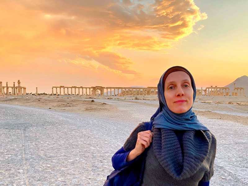 Shelly Kittleson a Palmira, in Siria (via Facebook)