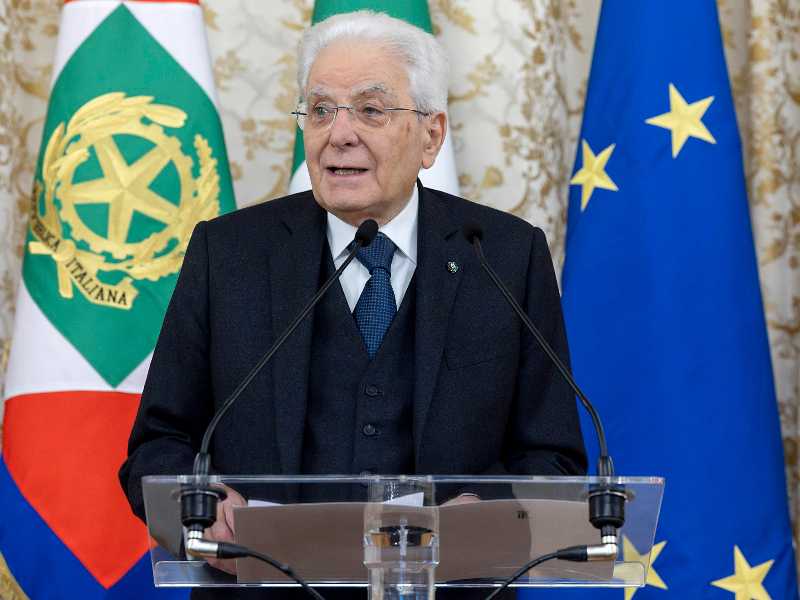 Il Presidente Sergio Mattarella. Foto Ansa