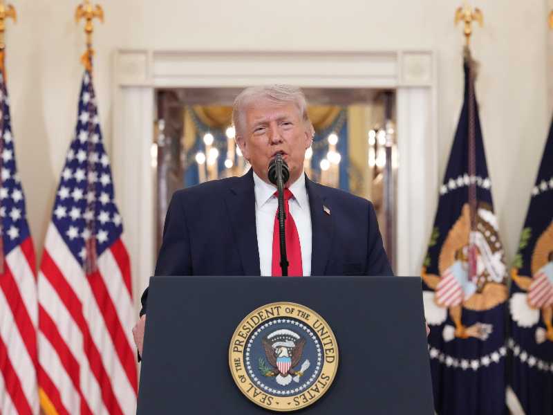Il presidente americano Donald Trump. Foto Ansa