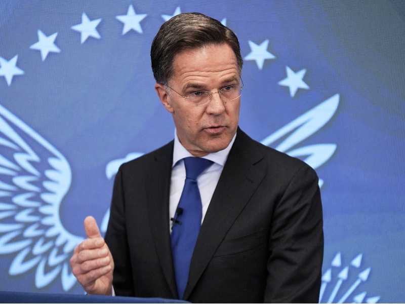Il segretario generale della Nato, Mark Rutte, al Ronald Reagan Institute di Washington