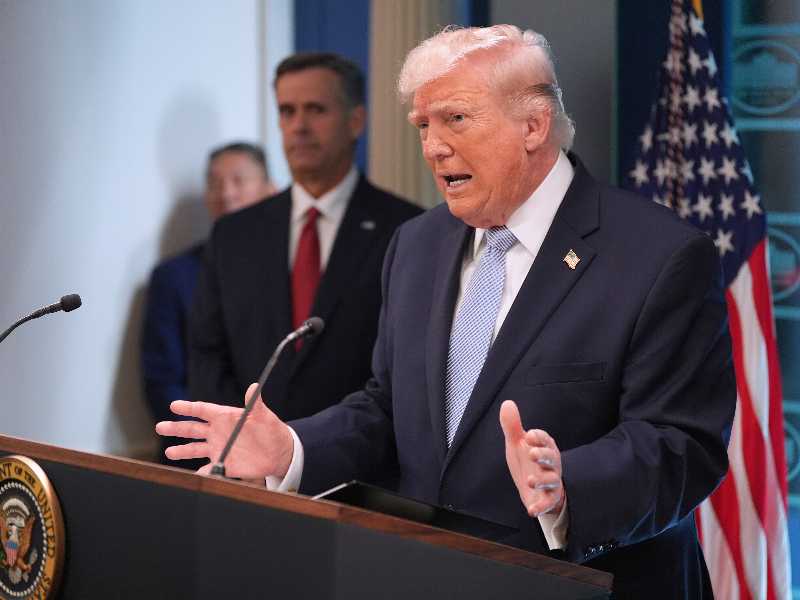Il presidente Donald Trump. Foto LaPresse