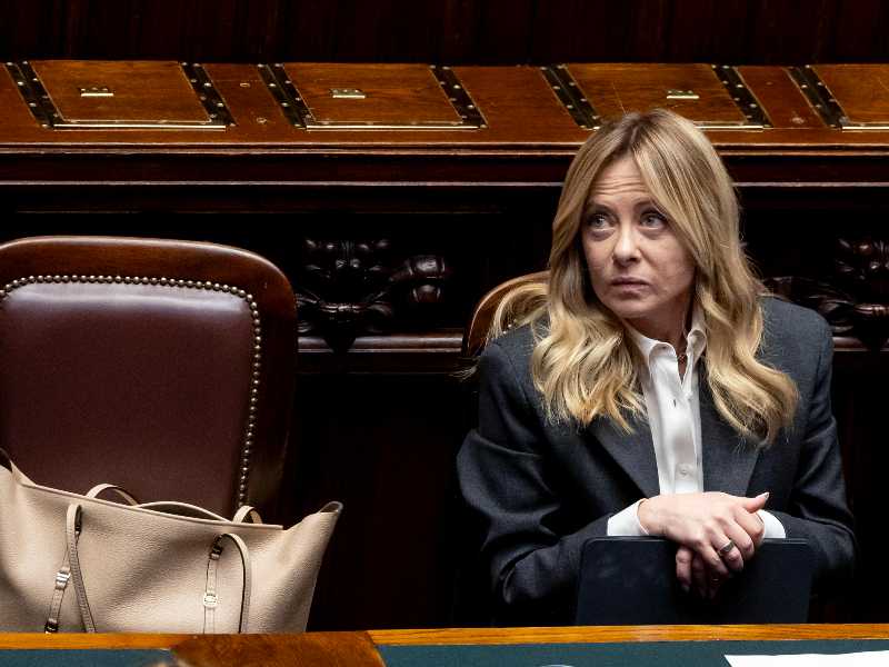 La presidente del Consiglio Giorgia Meloni durante l’informativa sull’azione del governo, alla Camera. Roma, 9 aprile 2026.  ANSA/MASSIMO PERCOSSI //Prime Minister Giorgia Meloni during the briefing at the Chamber of Deputies. Rome, April 9, 2026. ANSA/MASSIMO PERCOSSI