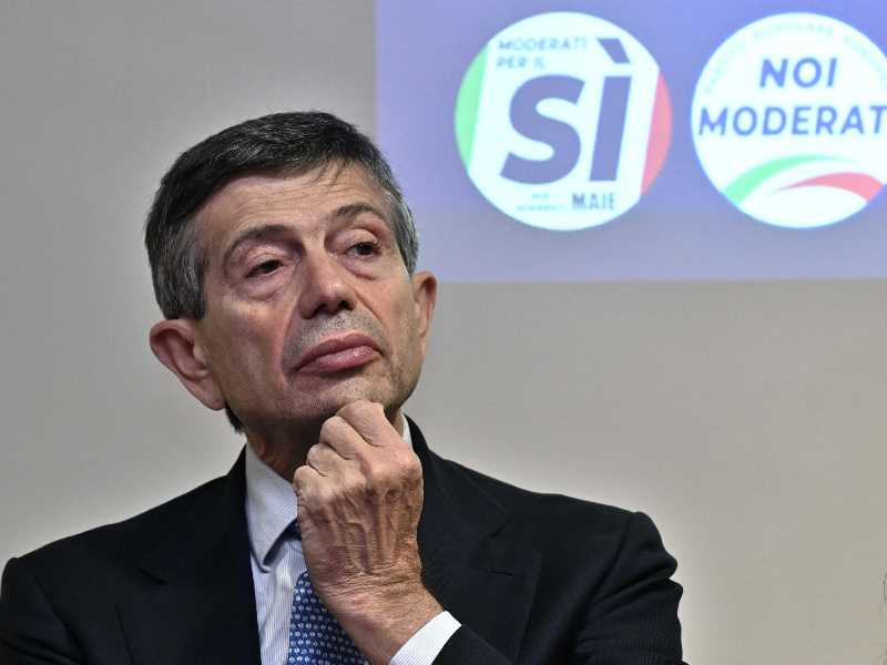 Il presidente di Noi Moderati Maurizio Lupi a Genova a un incontro sulle ragioni del Sì al referendum sulla riforma della giustizia. Genova, 17 marzo 2026. ANSA/LUCA ZENNARO