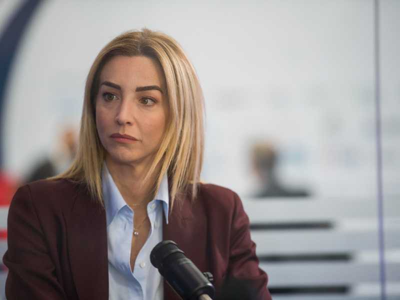 La sindaca di Genova Silvia Salis. ANSA/MICHELE LAPINI