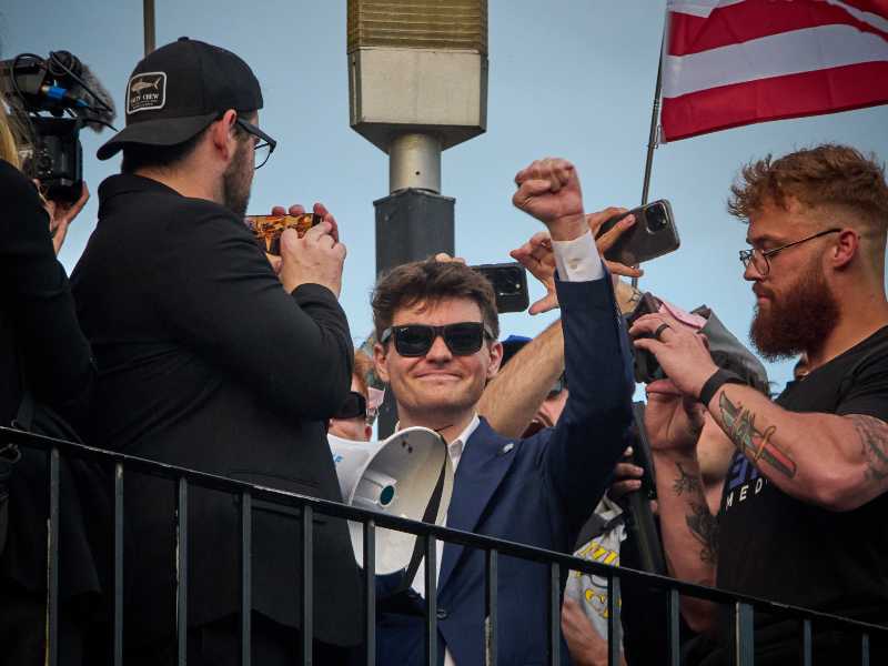 Nick Fuentes (foto ANSA)