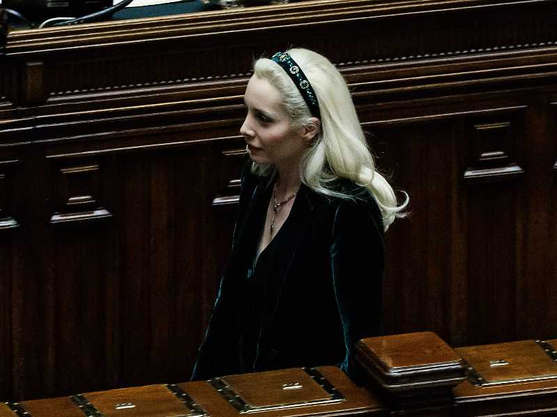 Marta Fascina lla Camera in occasione del voto sulla questione di fiducia per la legge di Bilancio 2026 (foto Roberto Monaldo / LaPresse)