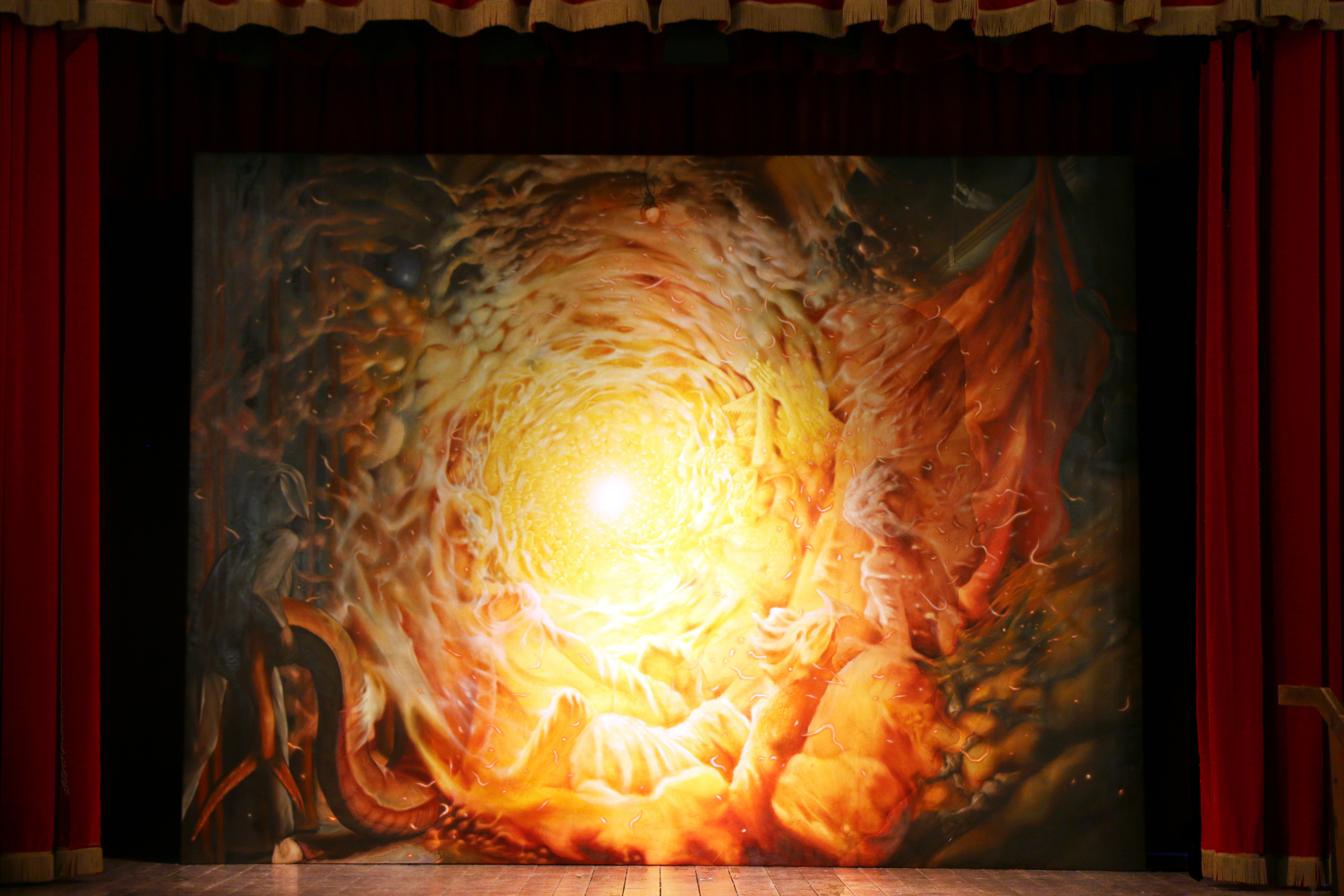 Zebracane Mangiatutti, 2021, olio su tela, 300 × 400 cm, courtesy ADA, Rome