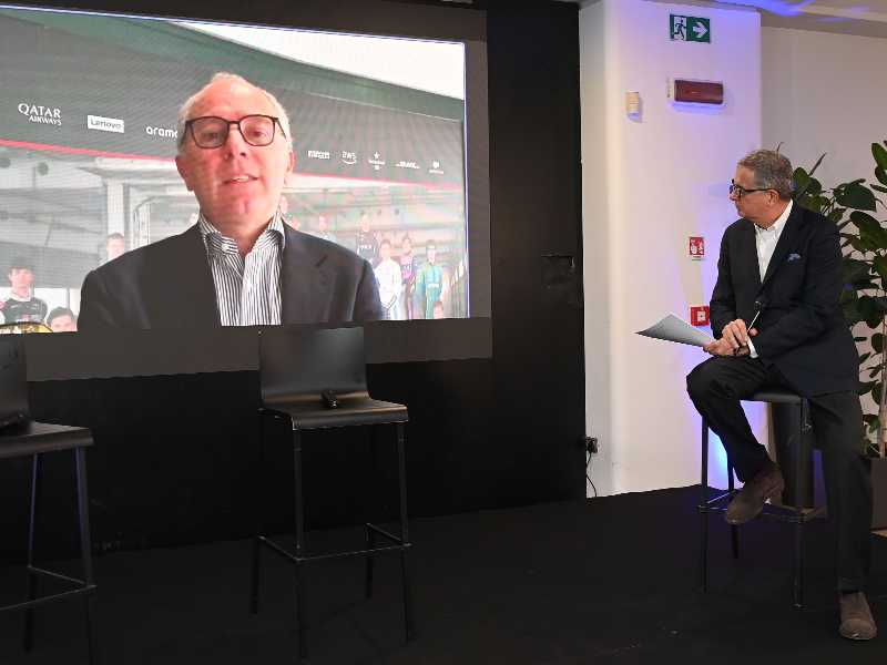 Stefano Domenicali, presidente e ad di Formula 1, in collegamento (foto di Fabio Bozzani)