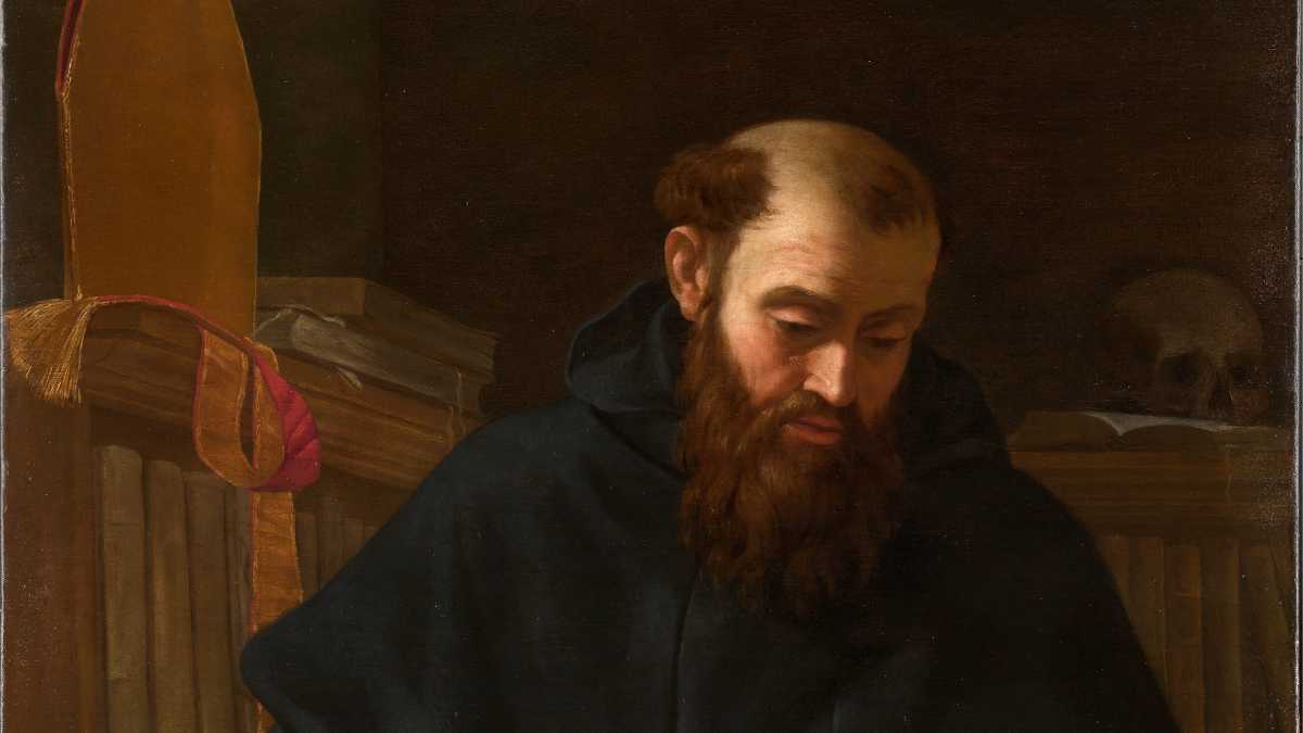 'Sant?Agostino' (ante 1600 - olio su tela, cm 120x99) attribuito a Michelangelo Merisi da Caravaggio (foto ANSA)