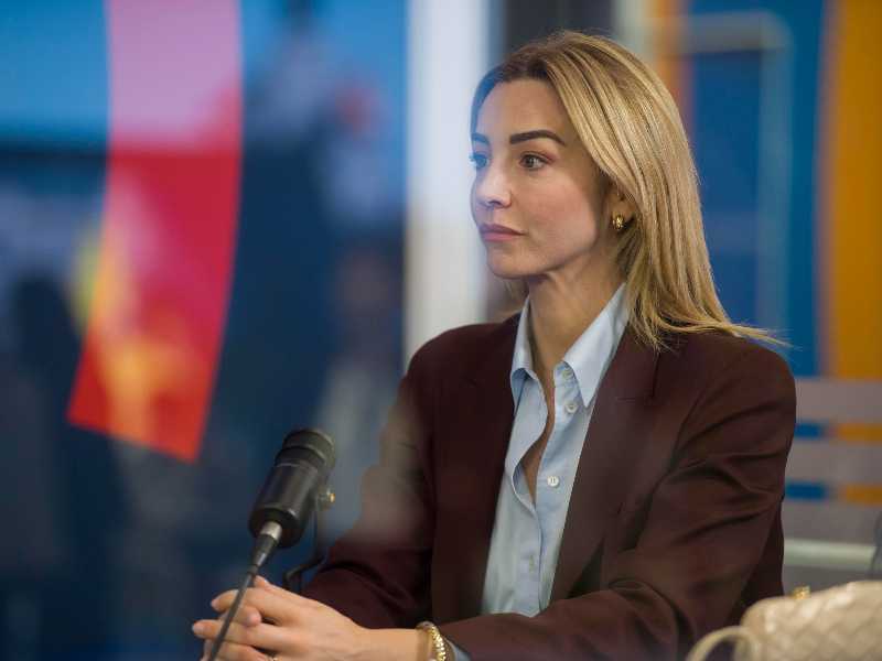 La sindaca di Genova Silvia Salis alla 42/a assemblea dell’Anci alla Fiera di Bologna, 13 novembre 2025. ANSA/MICHELE LAPINI