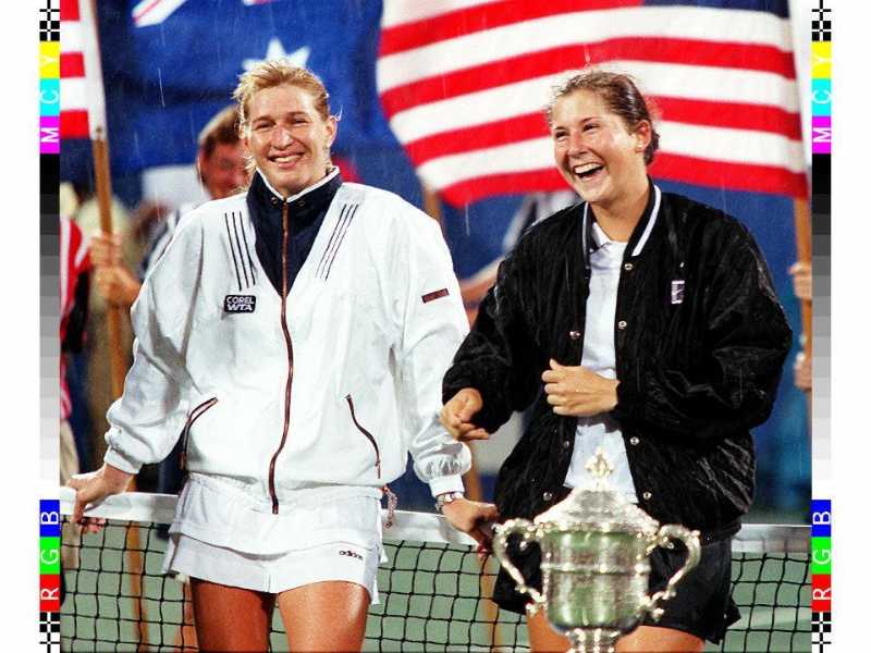 La tedesca Steffi Graf e la statunitense Monica Seles TIMOTHY CLARY / ANSA