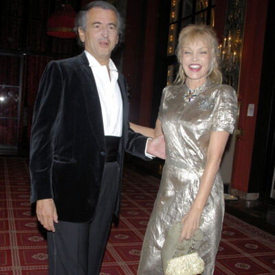 Il filosofo Bernard-Henri L&eacute;vy con la terza moglie Arielle Dombasle