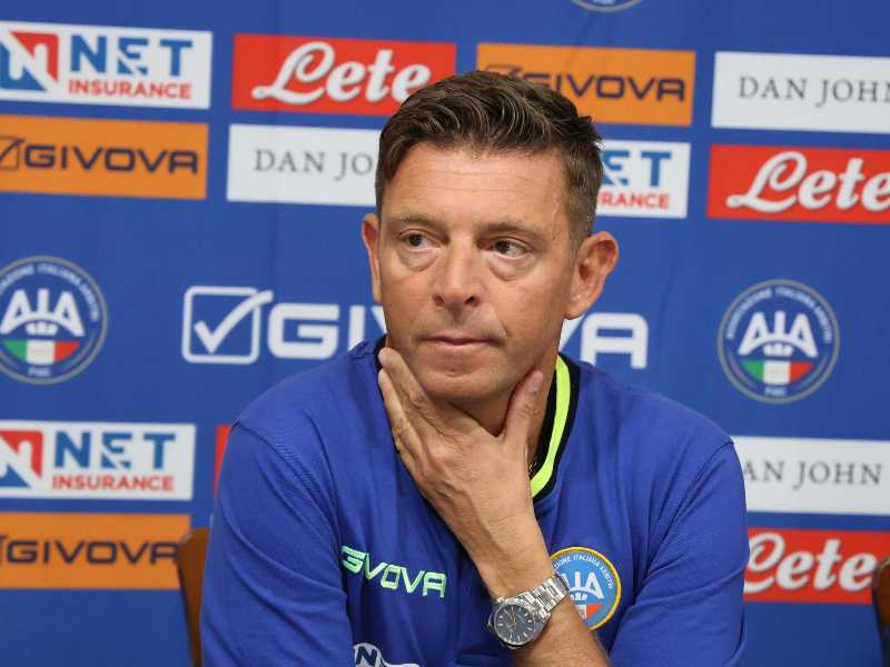 Gianluca Rocchi, designatore degli arbitri di calcio di serie A e B. ANSA/BASILIETTI