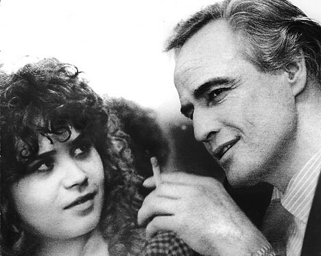 Maria con Marlon Brando in "L'ultimo tango a Parigi"