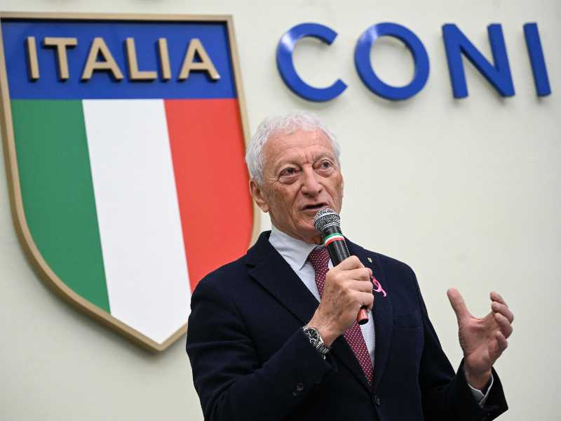 Il presidente del Coni, Luciano Buonfiglio. Foto Ansa