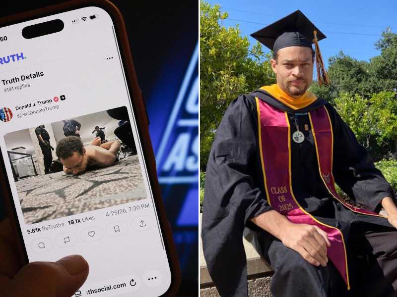 Una foto combo mostra Cole Tomas Allen, 31enne di Torrance in California.   ANSA (npk)