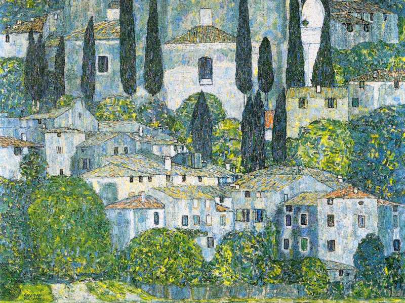 G. Klimt, "Church in Cassone", 1913