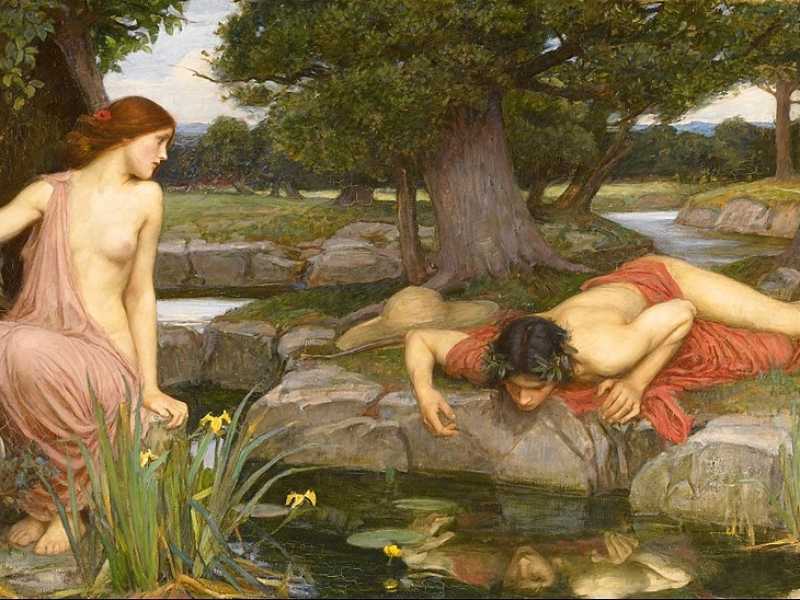 John William Waterhouse - Echo e Narciso. Foto Wikipedia Commons
