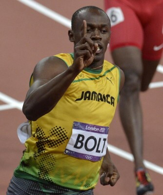 Londra, finale dei 100mt: primo oro per Usain Bolt.