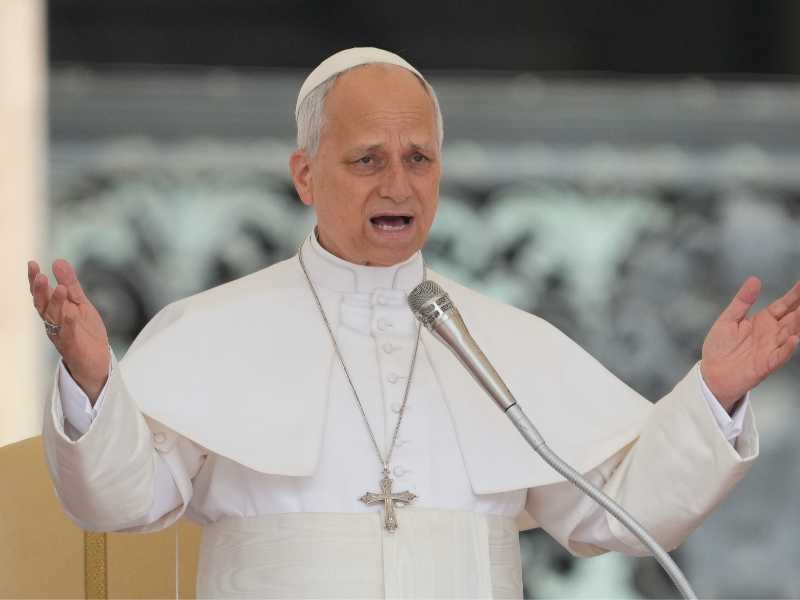 Papa Leone XIV durante l'udienza generale in Piazza San Pietro (foto LaPresse)