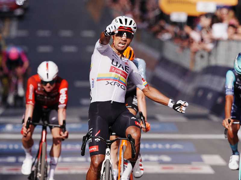 Jhonatan Narvaez ha vinto la 4a tappa del Giro d'Itali (foto LaPresse)