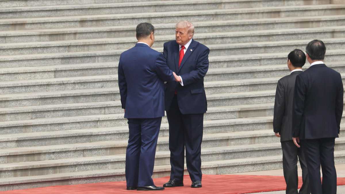 Il tappeto rosso per Trump a Pechino