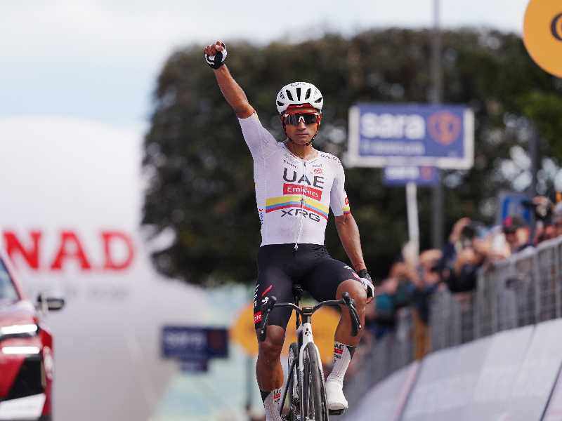 La vittoria di Jhonatan Narvaez a Fermo (foto LaPresse)