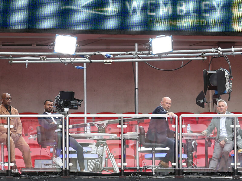 Ian Wright, Ashley Cole, Alan Shearer and Gary Lineker (foto Pool via Ap)