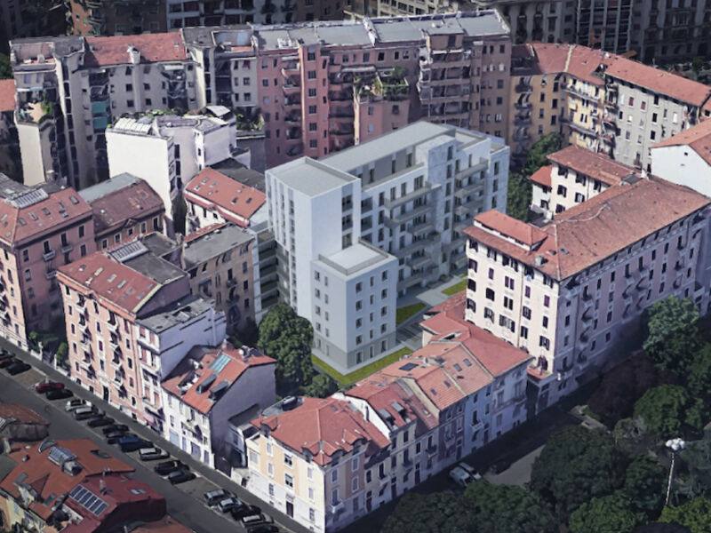 A rendering of the Hidden Garden complex near Piazza Aspromonte