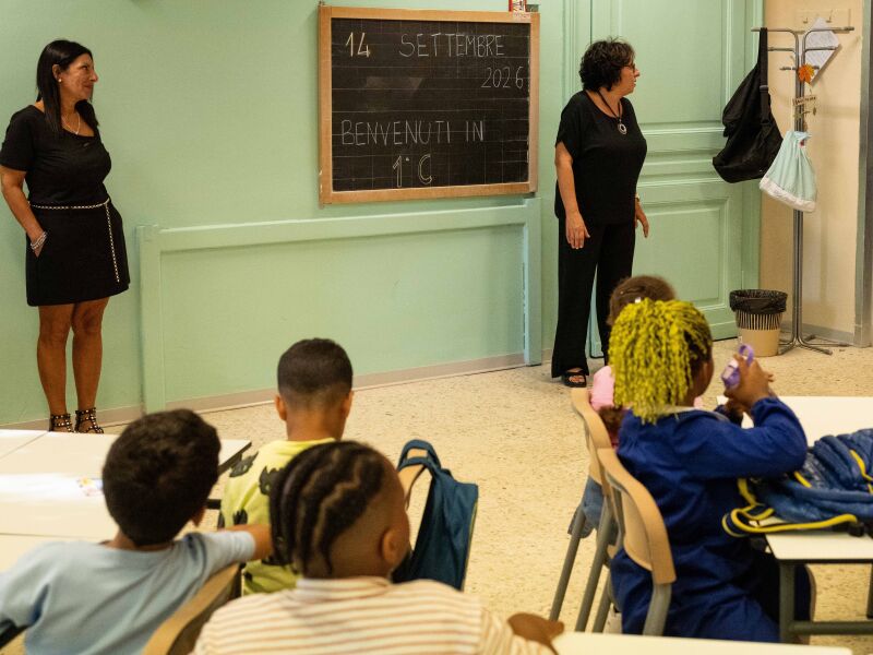 Pupils at the Pestalozzi School in Turin (GettyImages)