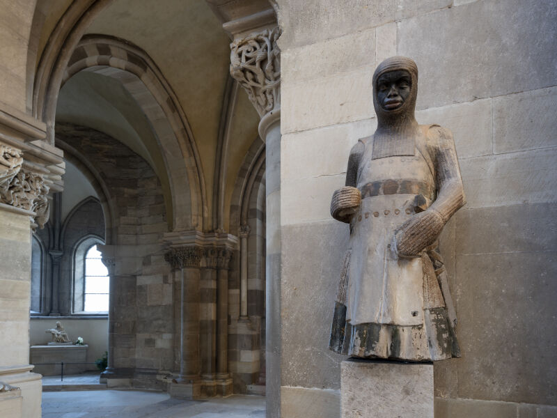 Statua di san Maurizio nella cattedrale di Magdeburgo (foto Getty)