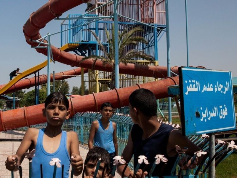 Il Crazy Water Aqua Fun Park di Gaza (foto Getty)