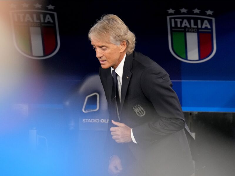 Il commissario tecnico dell'Italia Roberto Mancini (foto di Alfredo Falcone per LaPresse)